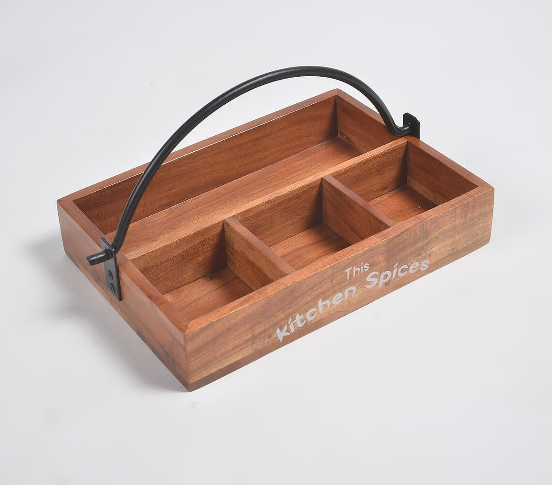 Hand Cut Wooden Large Cutlery Holder