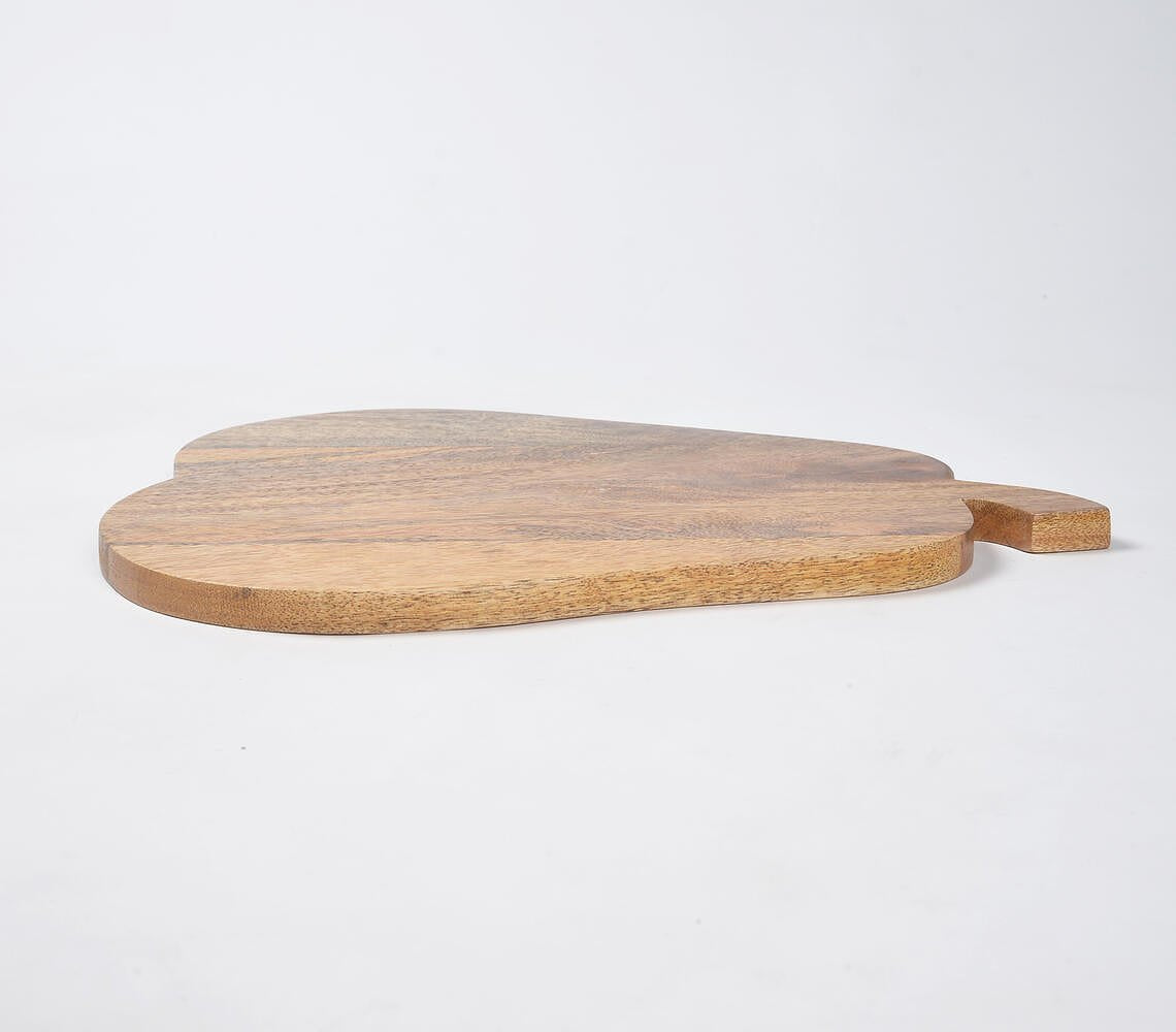 Hand Cut Mango Wood Pear-Shaped Chopping Board