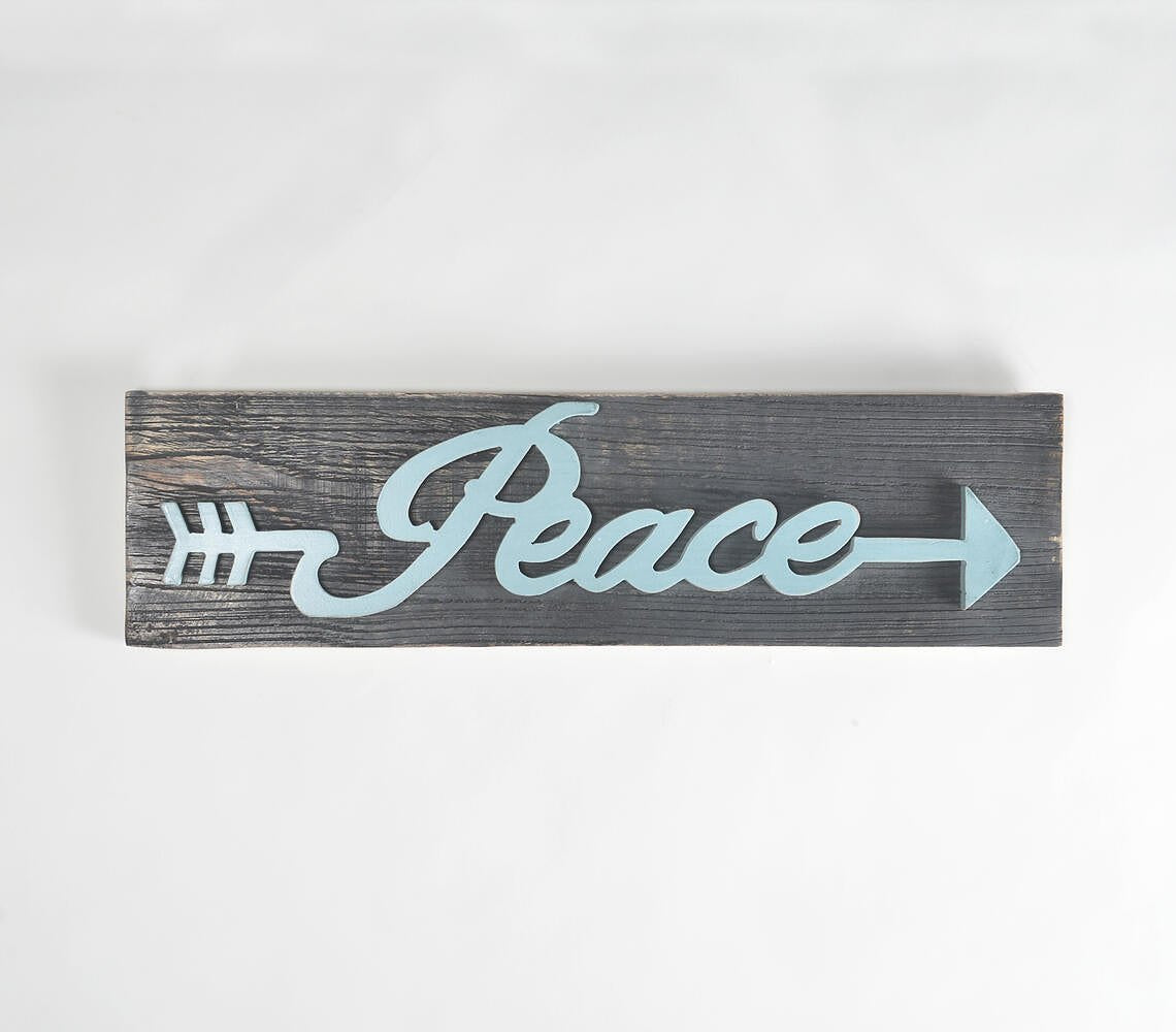 Peace' Wooden Wall Decor Panel