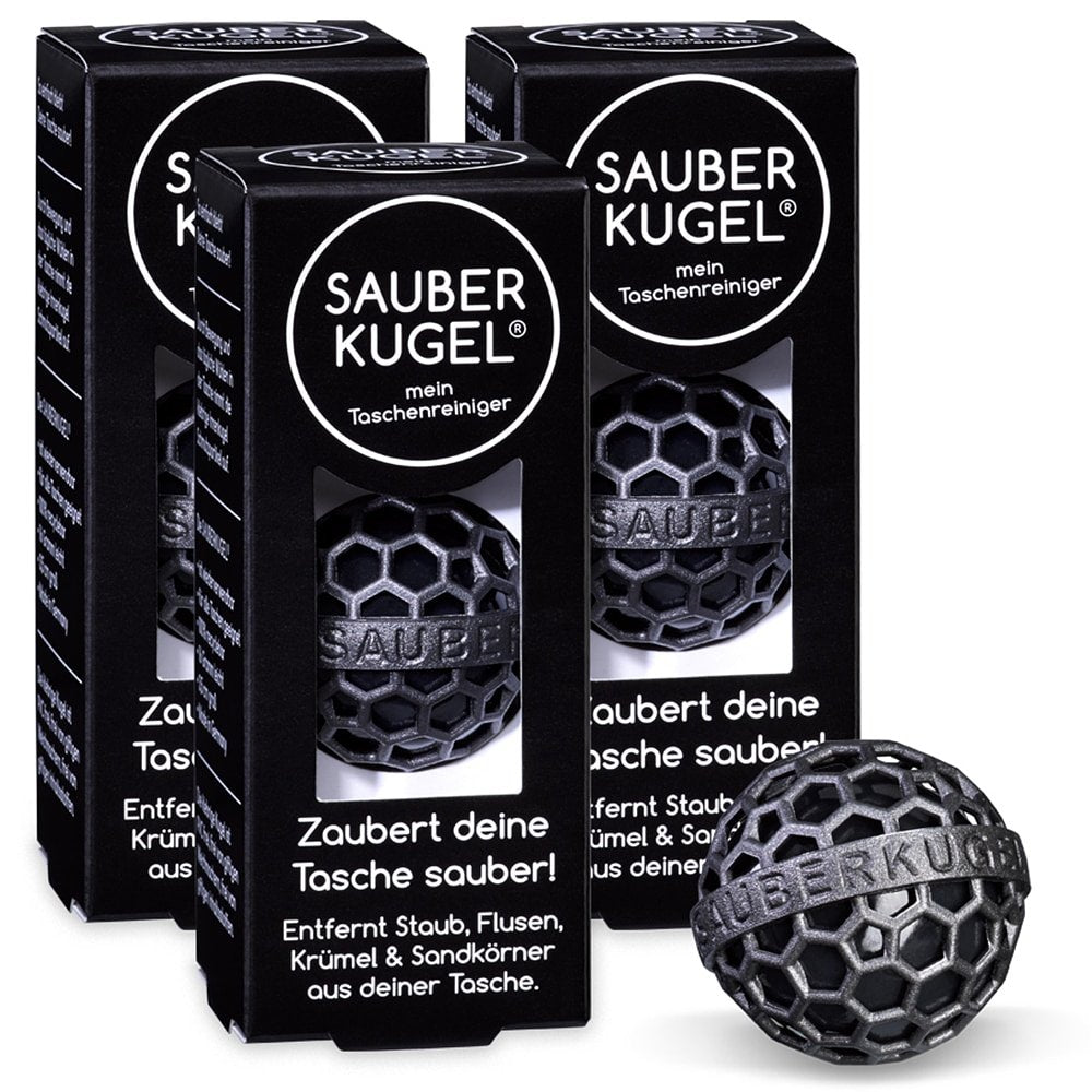 Sauberkugel  Tassenreiniger - Schoonmaakbal - Zwart - Herbruikbaar - 3-pack