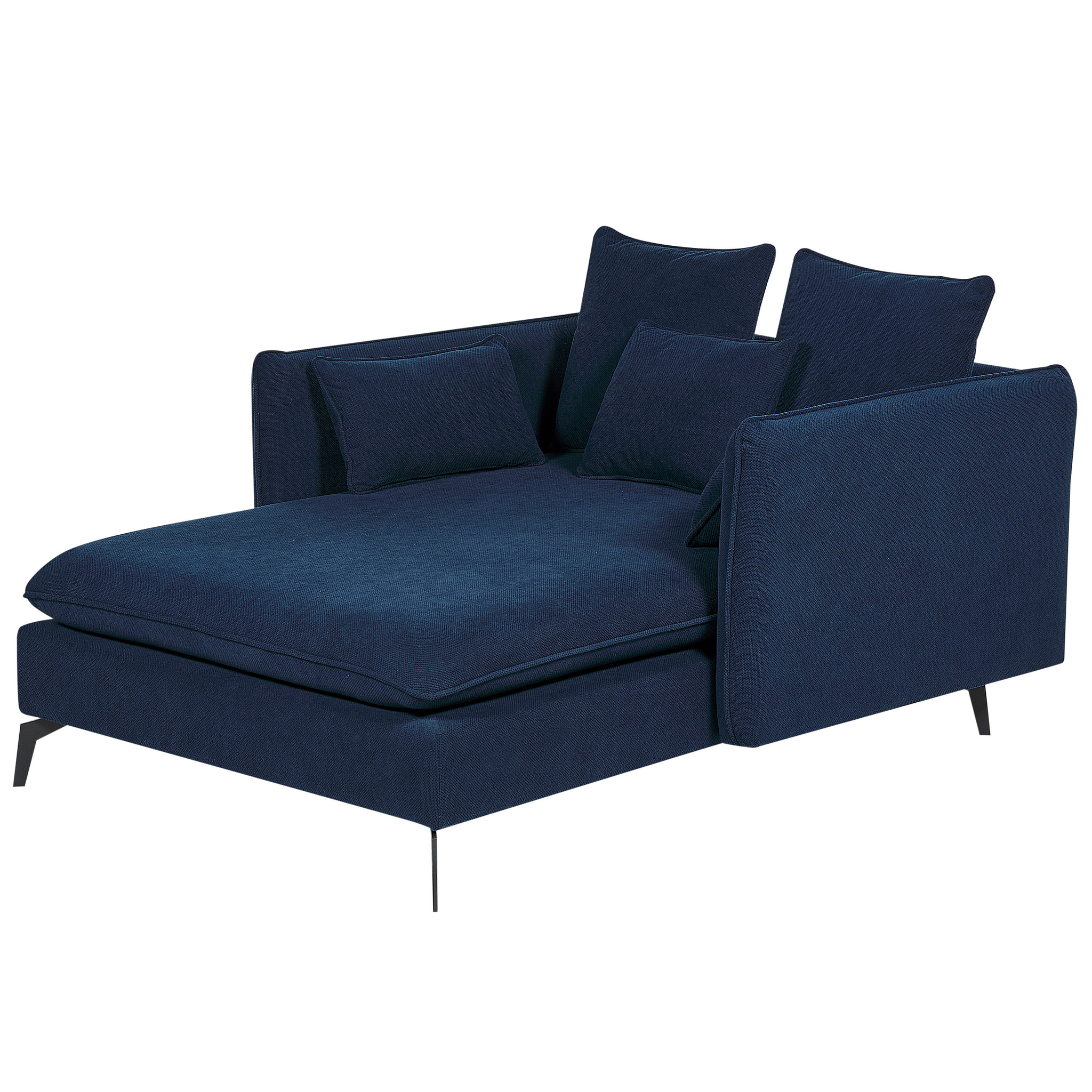 Beliani CHARMES - Chaise Longue - Donkerblauw - Polyester