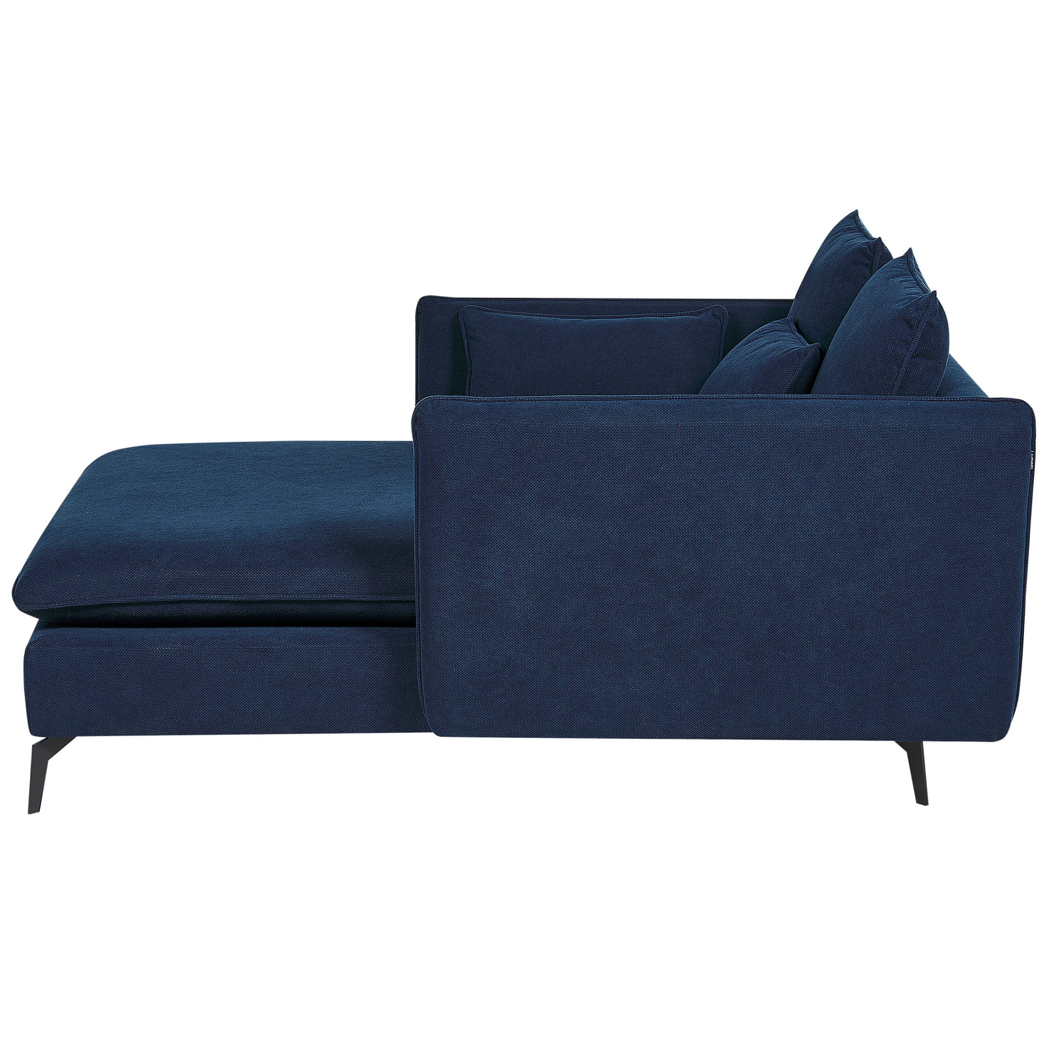 Beliani CHARMES - Chaise Longue - Donkerblauw - Polyester