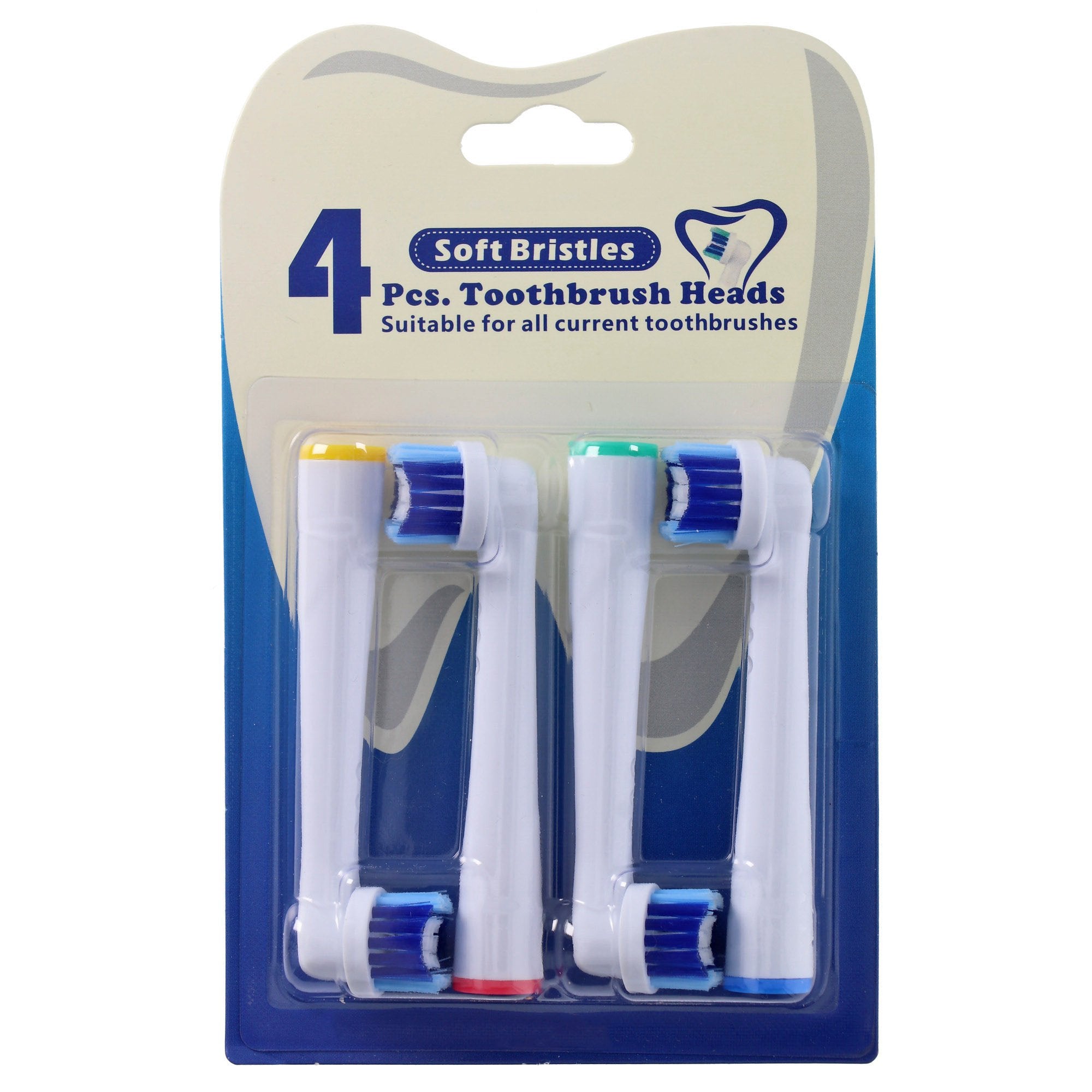 Pack of 4 Cleaning Brush V2 replacement toothbrush heads for electric toothbrushes from Oral-B, suit
