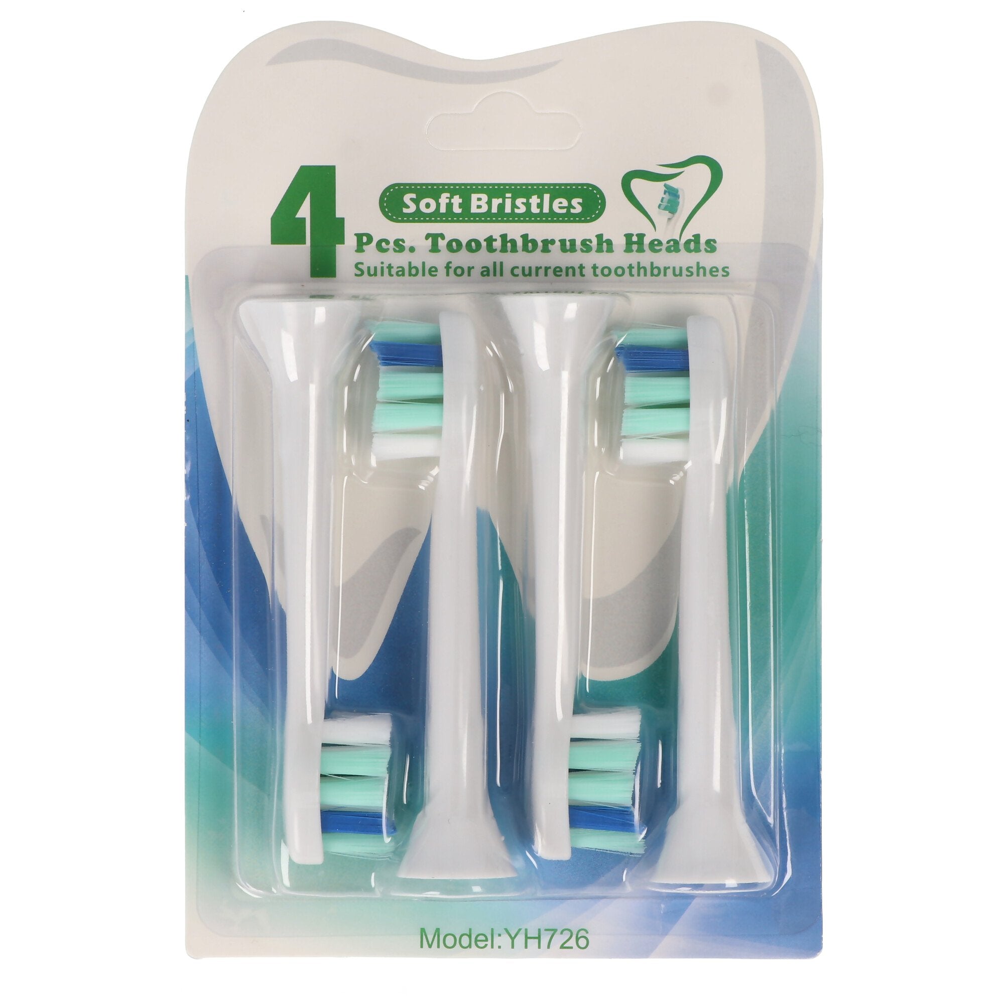 Pack of 4 Gum Care Cleaning Brush replacement toothbrush heads for electric toothbrushes from Philip