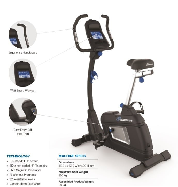 U627 Hometrainer met Ergometer - met lage instap