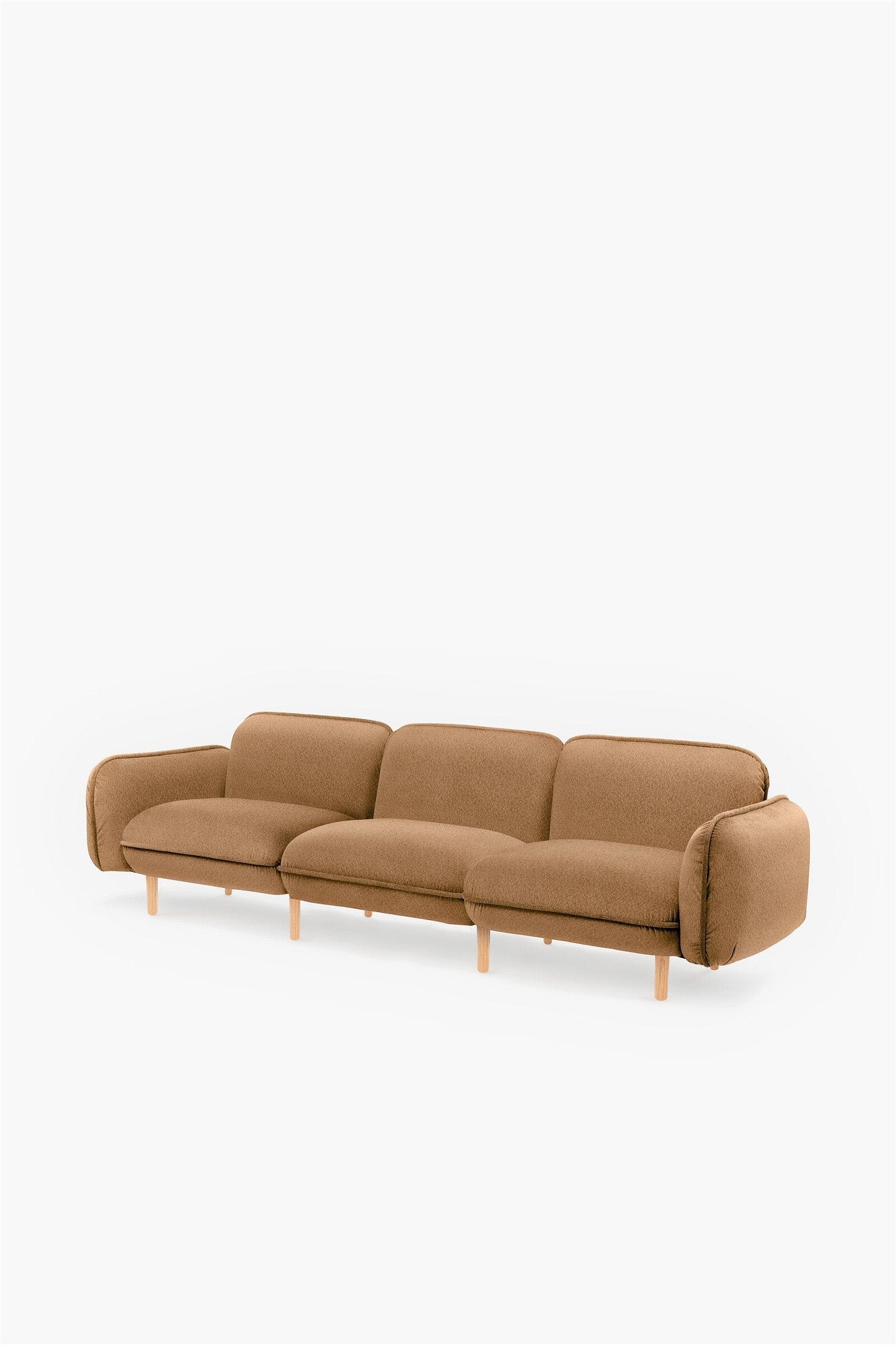 EMKO Bean Sofa 3-Seater / Mustard / Boucle fabric