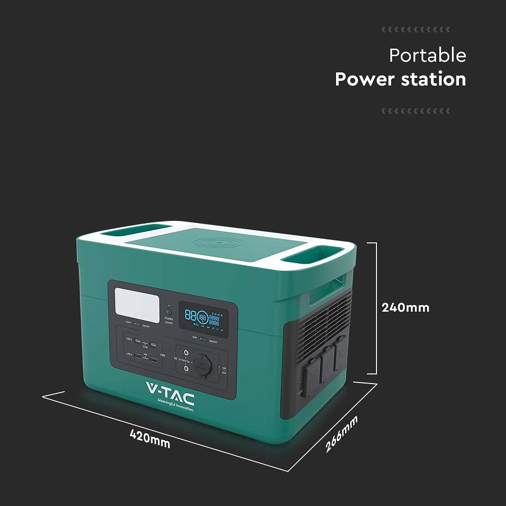V-TAC VT-1001N-EU Portable Power Station - 1000W