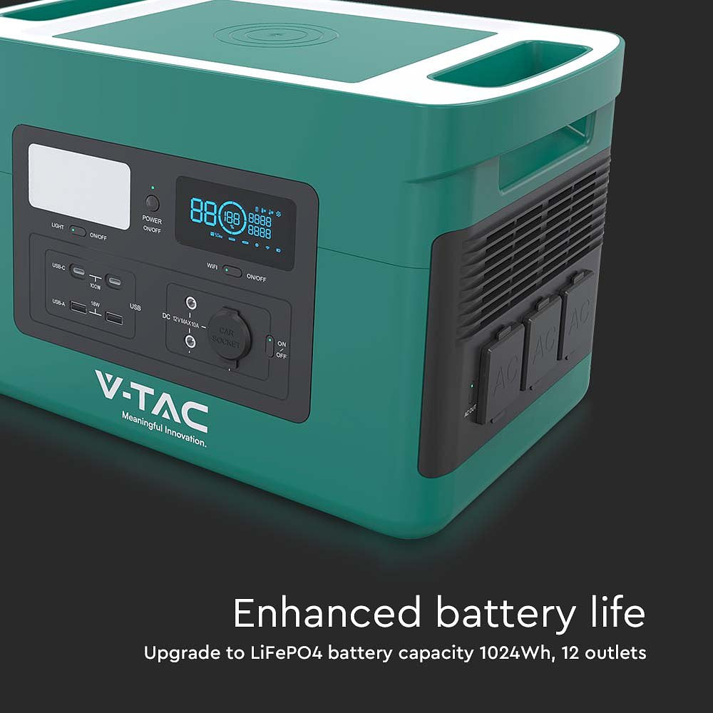 V-TAC VT-1001N-EU  Draagbare energiecentrale - 1000W