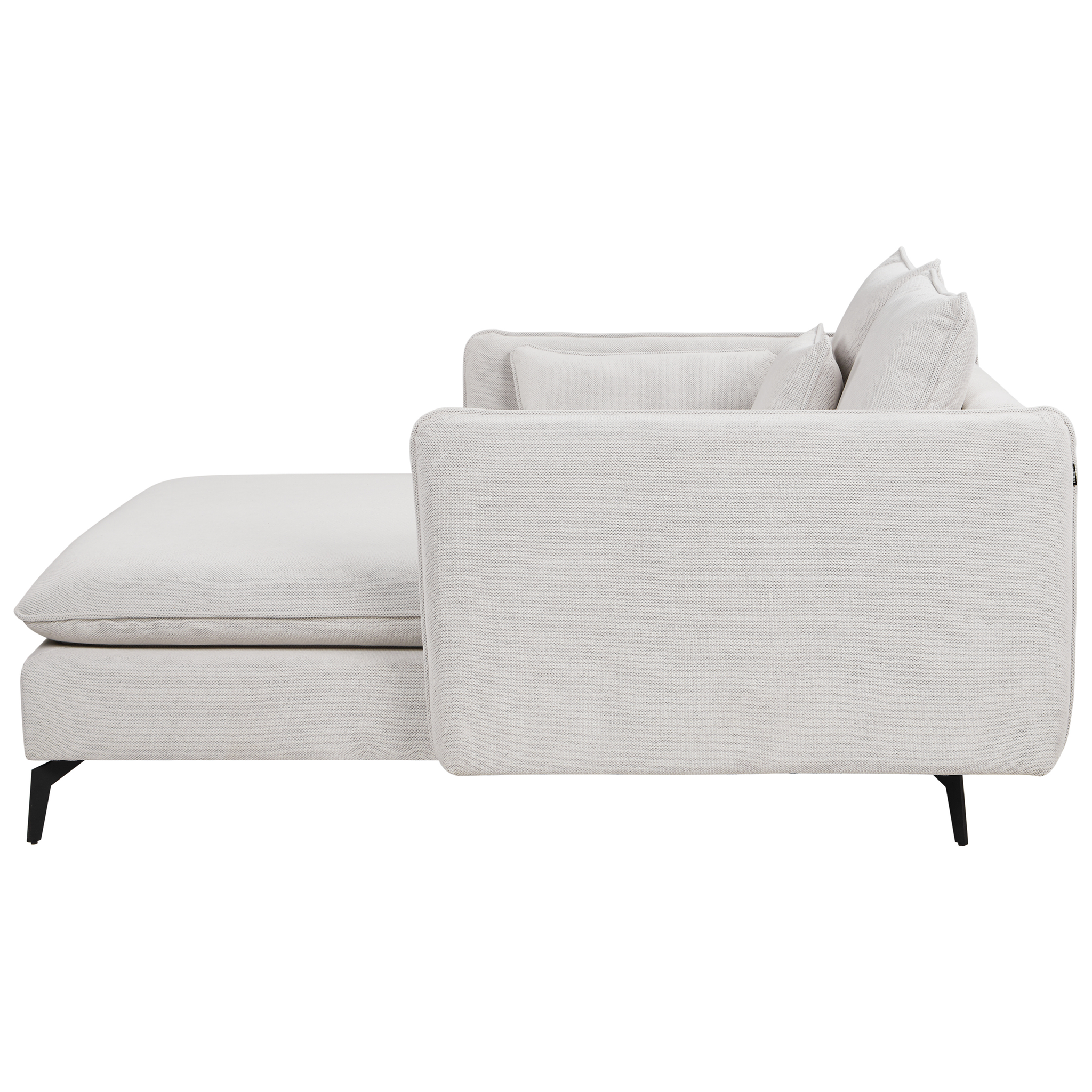 Beliani CHARMES - Chaise Longue - Lichtbeige - Polyester