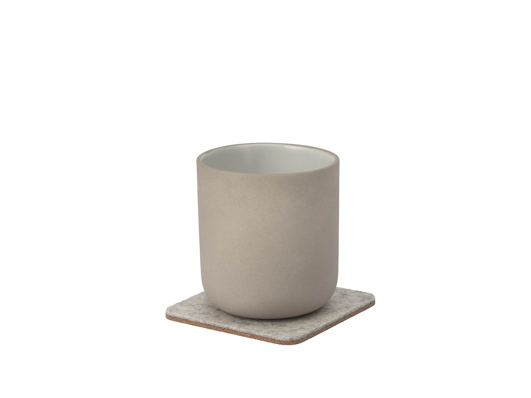 Felt & Cork Coasters – Set of 4 – Stone Grey