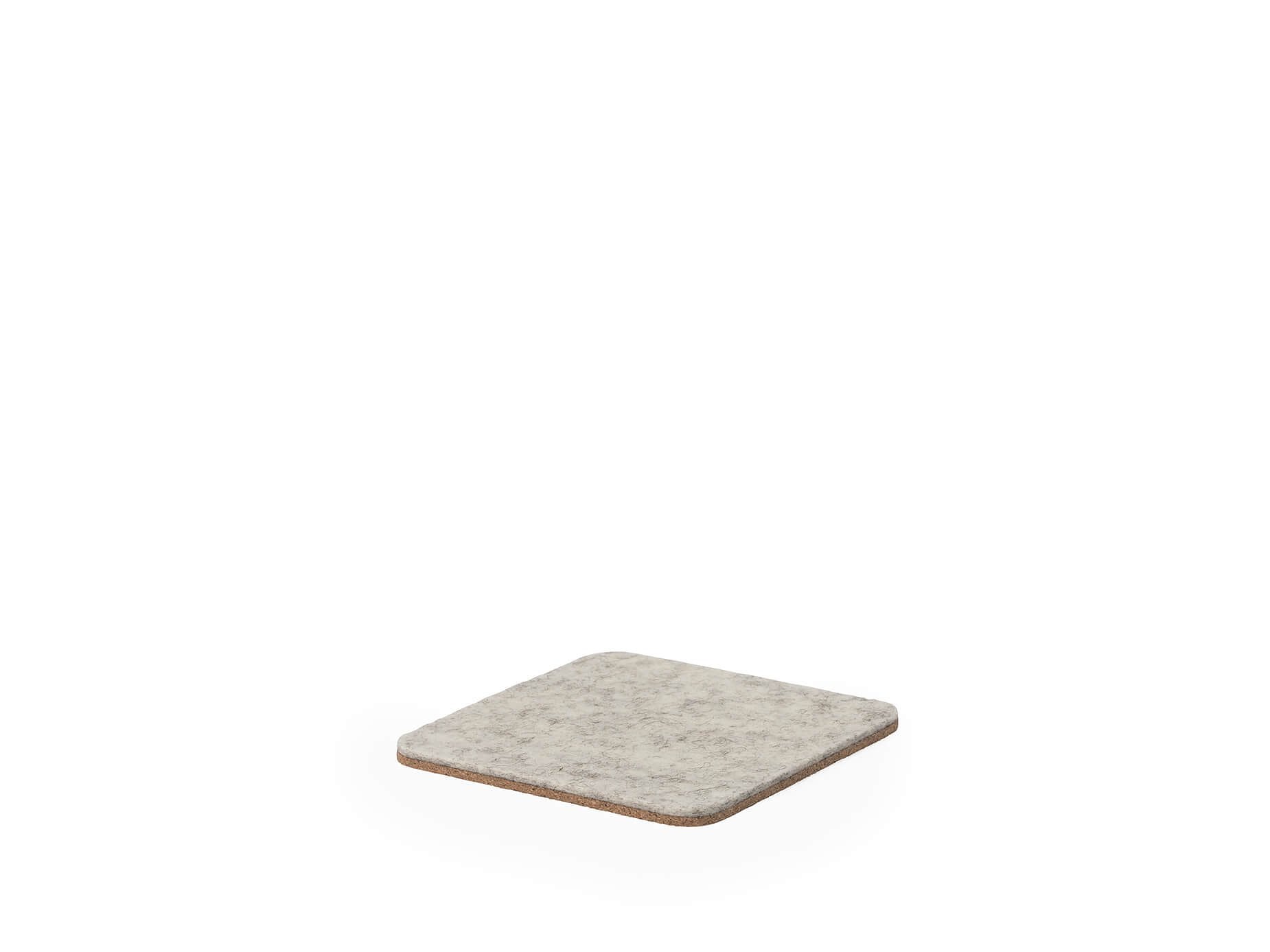 Felt & Cork Coasters – Set of 4 – Stone Grey