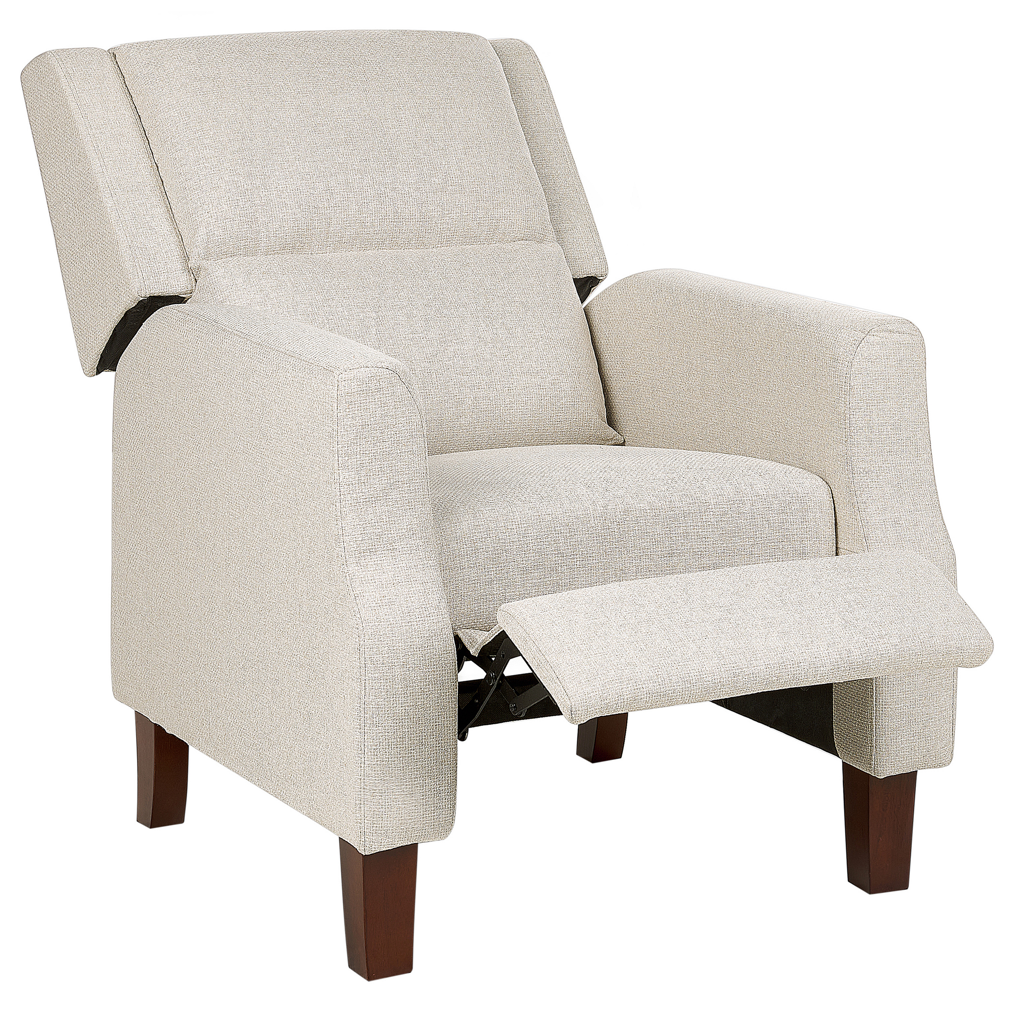 Beliani EGERSUND  - TV-fauteuil - Beige - Fluweel