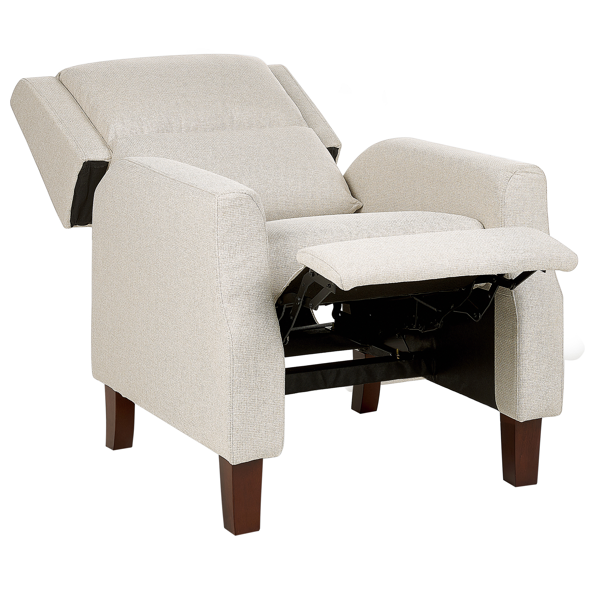 Beliani EGERSUND  - TV-fauteuil - Beige - Fluweel