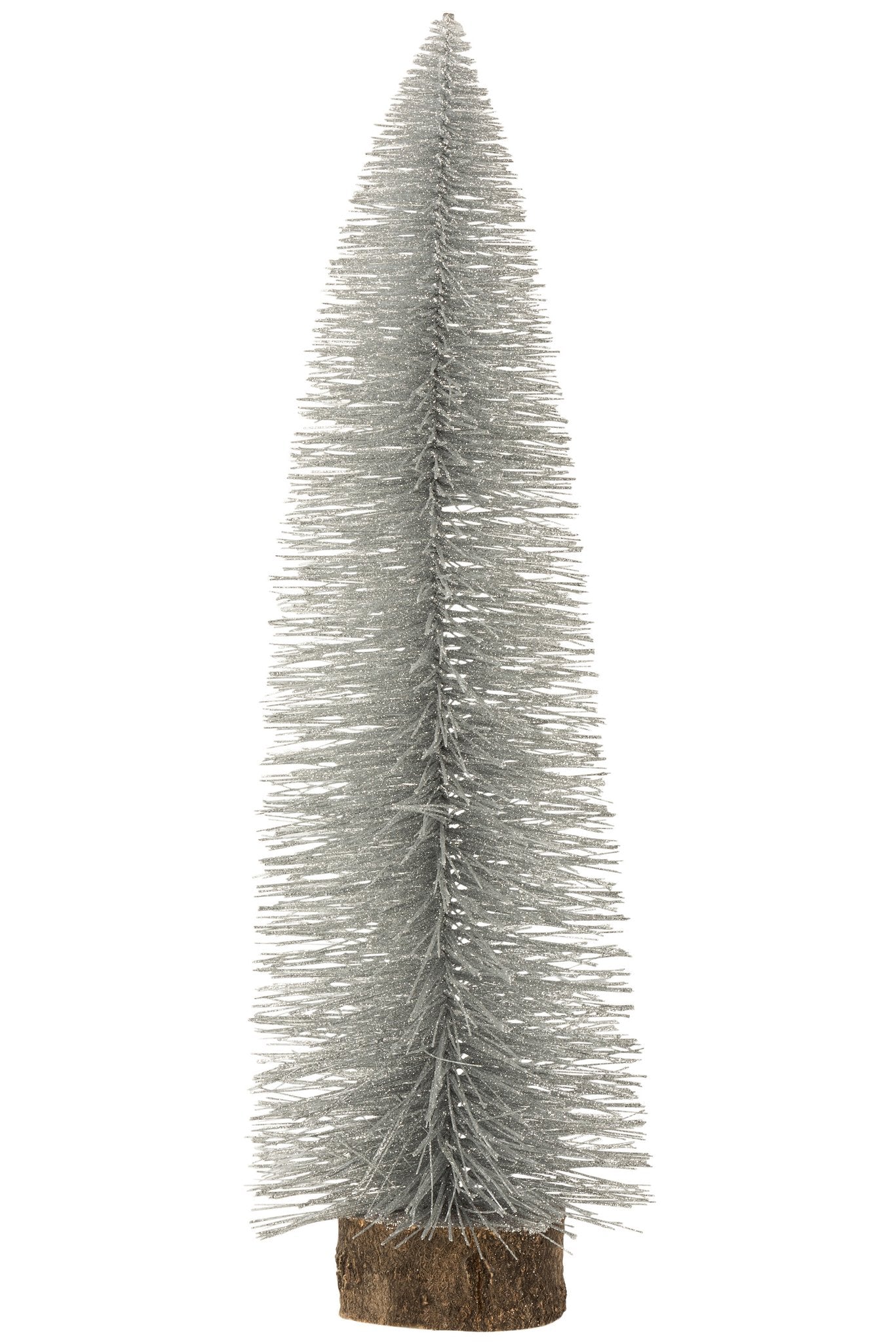 J-Line Kerstboom - polyresin - glitter/zilver - large