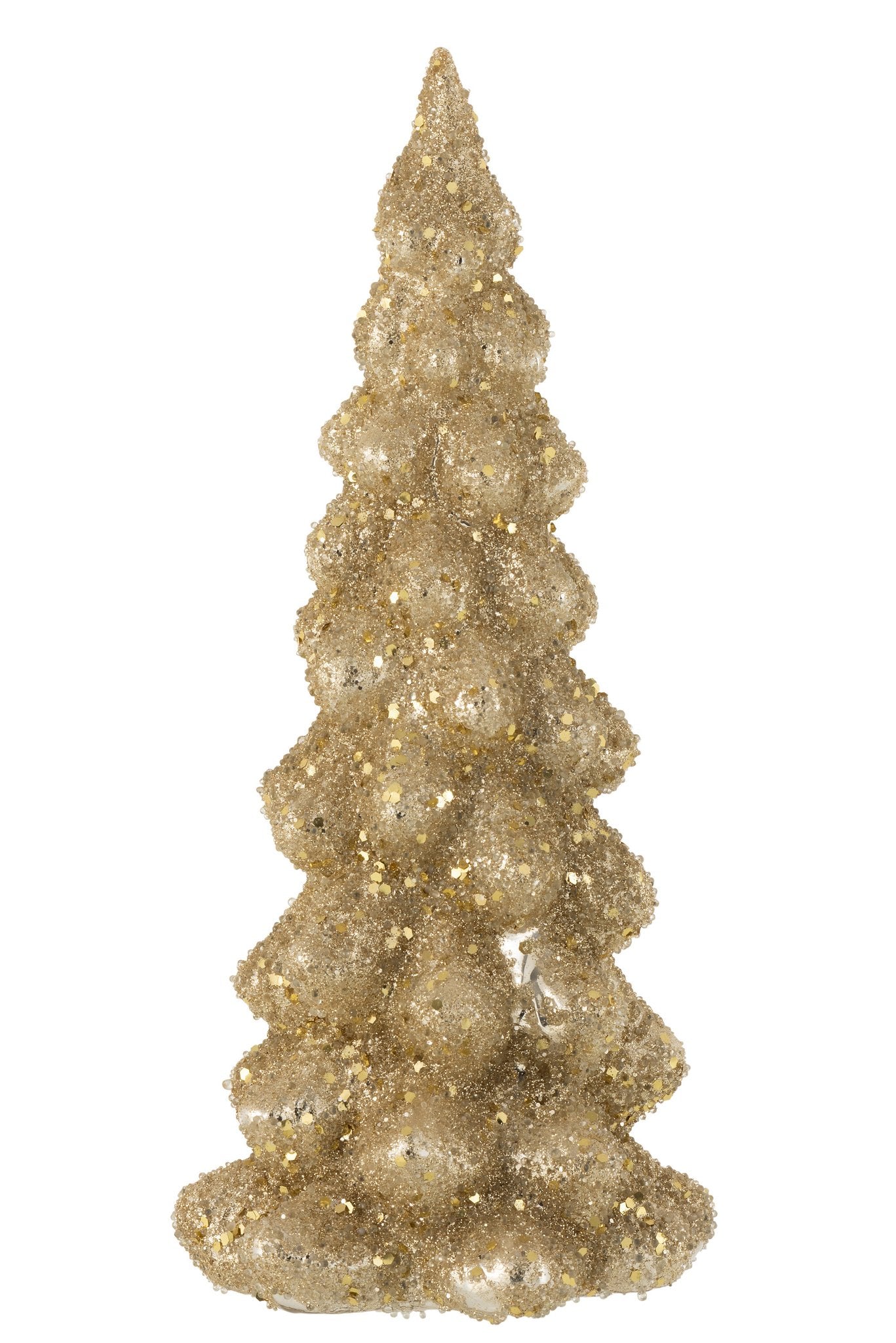 J-Line Kerstboom - glas - goud - large