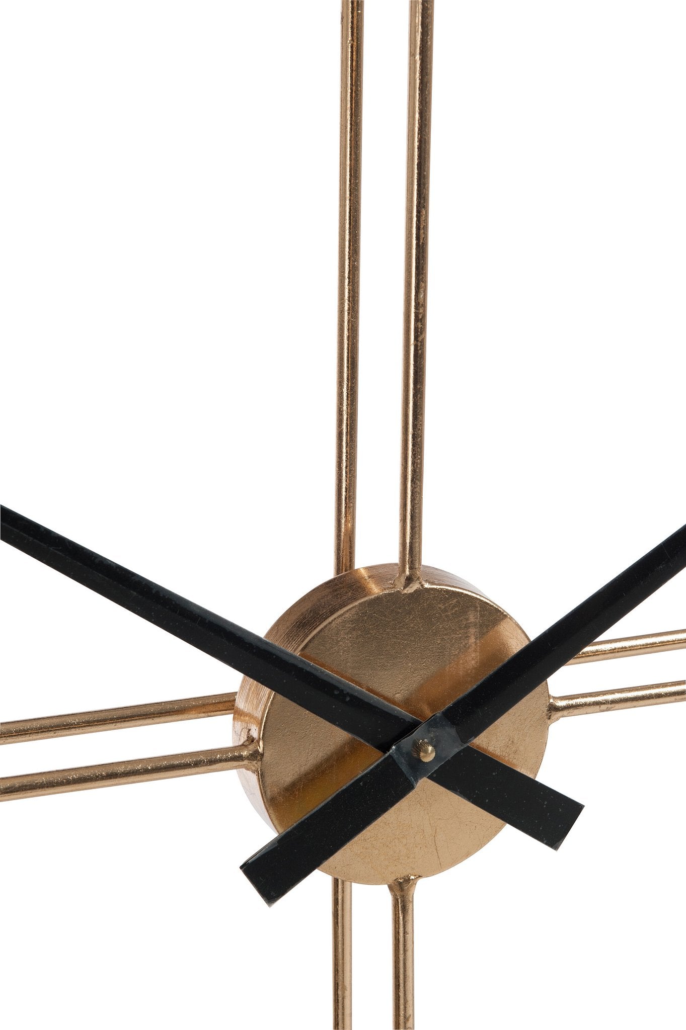 J-Line Rond klok - metaal - goud - Ø 127 cm - woonaccessoires