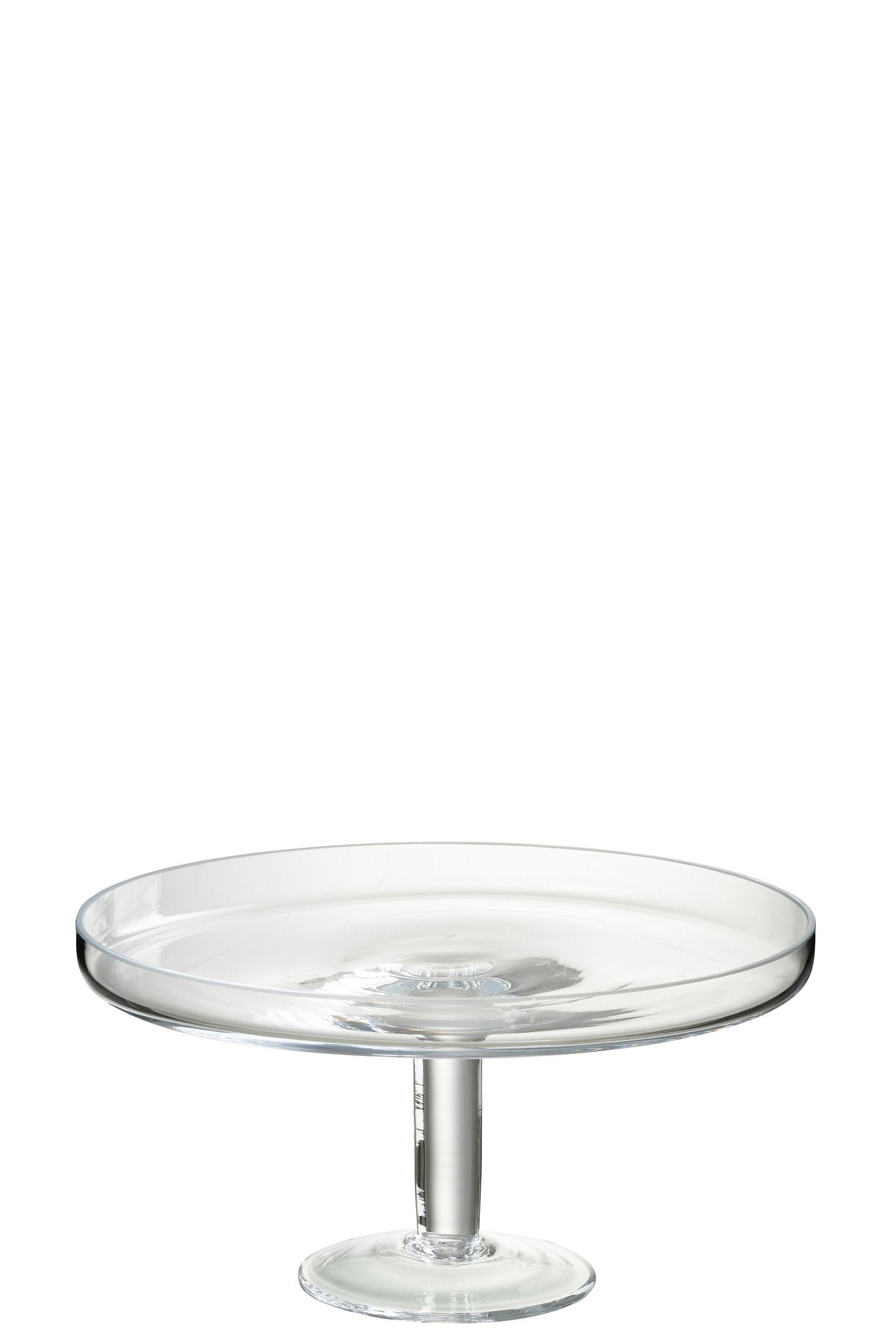J-Line Cake bord - taartplateau - glas - transparant - woonaccessoires