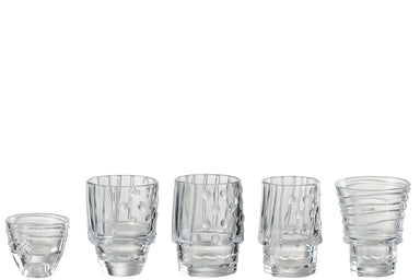 J-Line Vis bekers - drinkglas - transparant - woonaccessoires