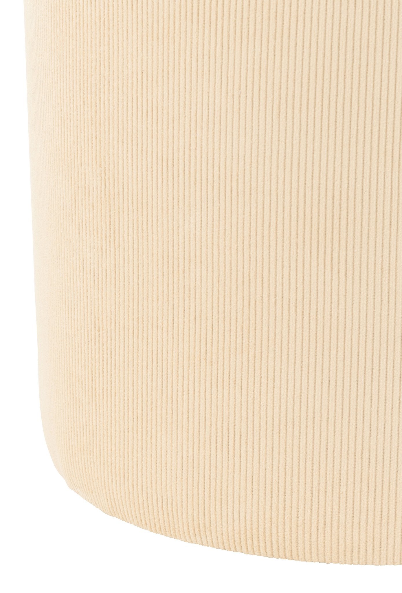 J-Line poef - textiel - creme - woonaccessoires