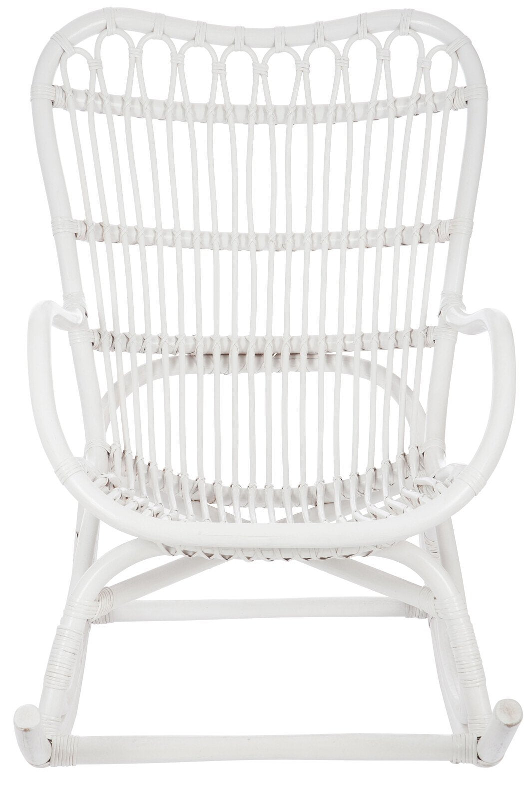 J-Line schommelstoel - rotan - wit