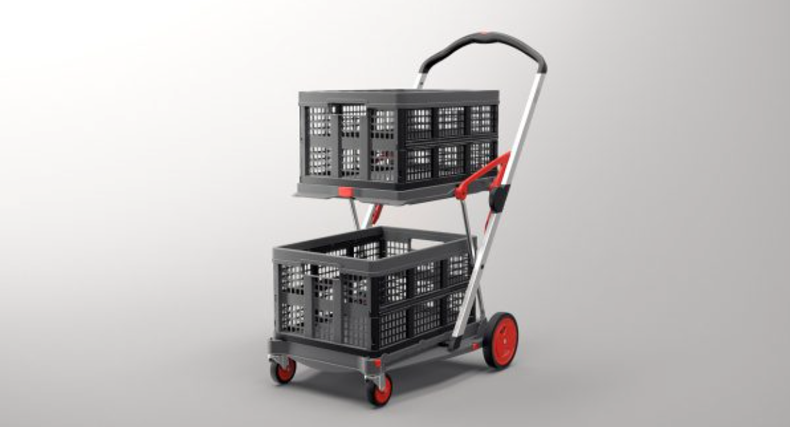 Clax trolley inclusief vouwkrat - Rood