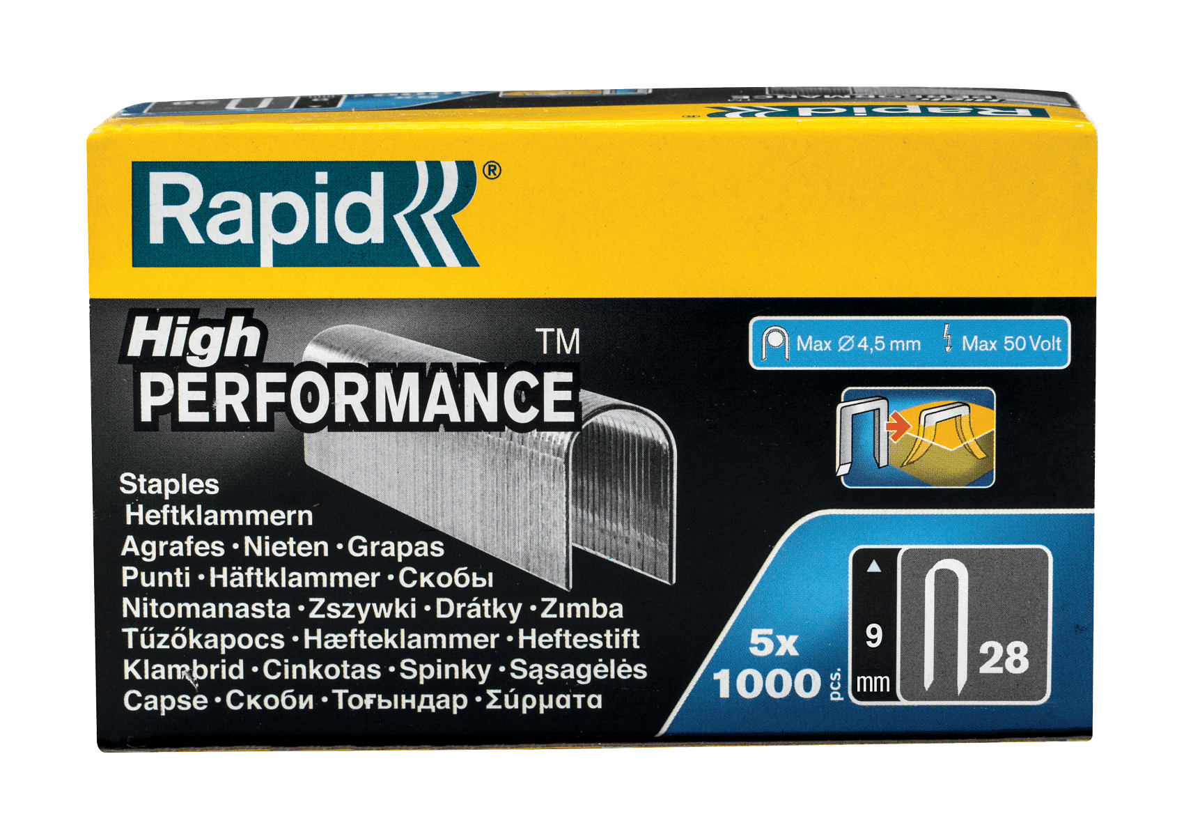 Rapid Kabelnieten 28-9 mm DP 5 x 1.000 st.. Box