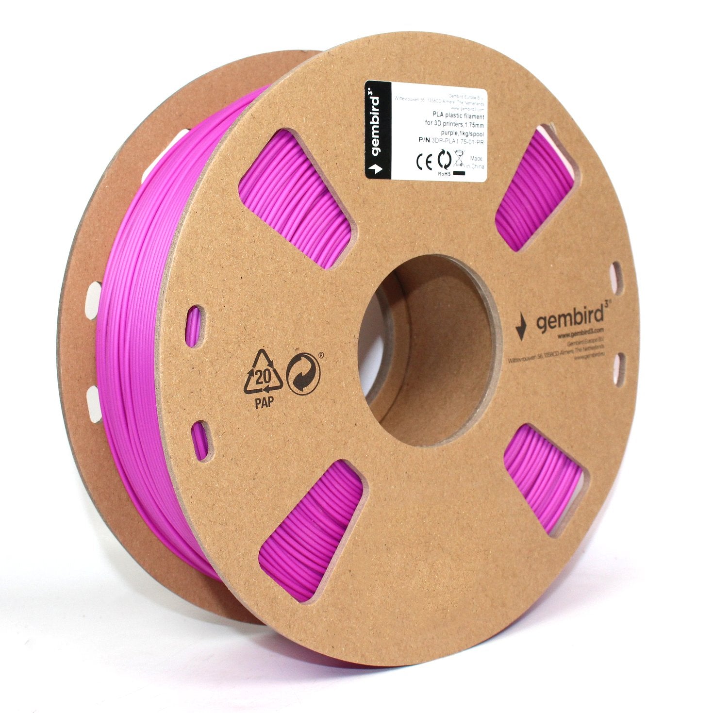 PLA filament Paars 1.75 mm, 1 kg.