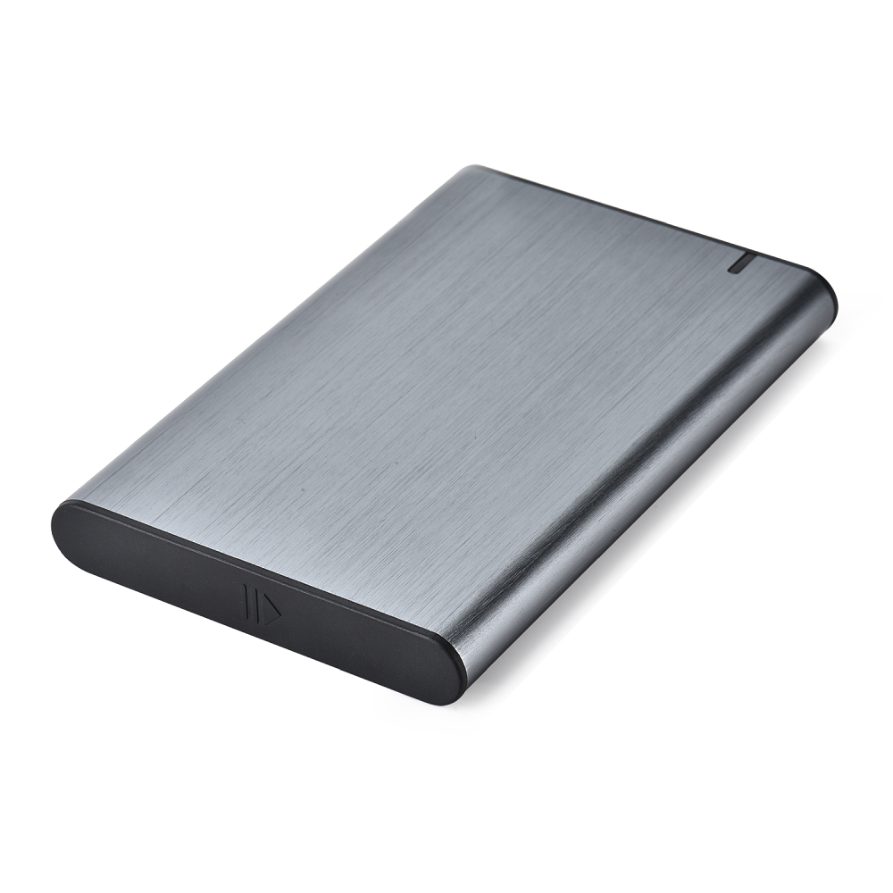 USB 3.1 2.5' SATA HDD/SSD behuizing met USB-C poort, geborsteld aluminium, Grijs