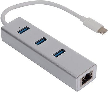 USB-C 3.1 hub 3x USB-A 3.0 + 1x 8P8C (RJ45) Velleman PCMP202