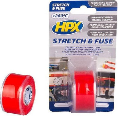 HPX Stretch & Fuse afdichttape 25mm x 3mtr - Rood