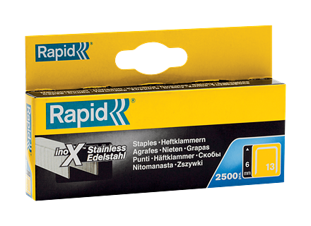 Rapid Nieten 13-6 mm RVS 2.500 st.. Box