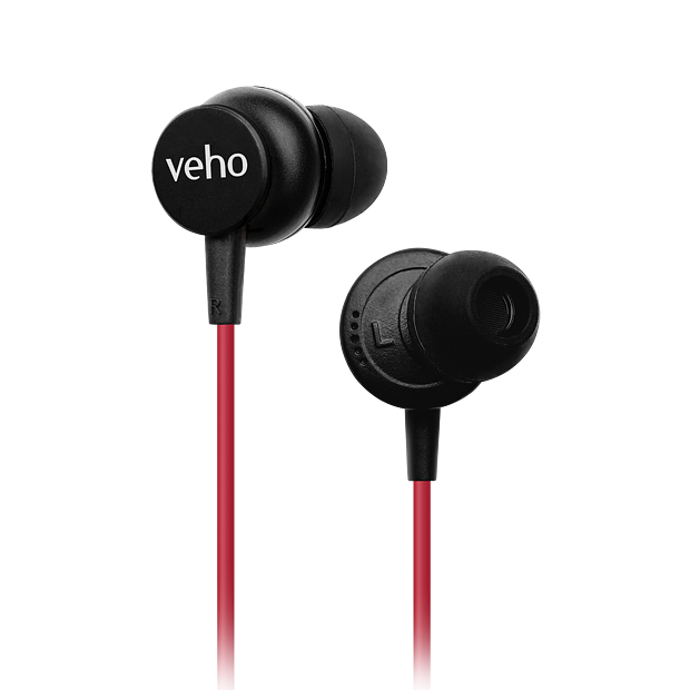 Veho Z3 earphones - red | VEP-105-Z3-R
