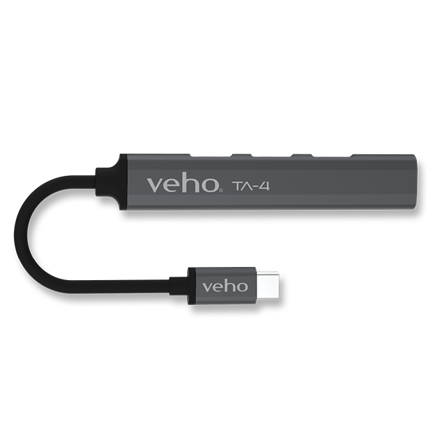 Veho TA-4 USB-C 4 port USB-A Mini hub | VAA-650-TA4-USB-C