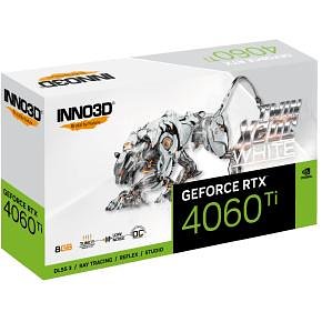 INNO3D N406T2-08D6X-171153W GeForce RTX 4060 Ti Twin X2OC WHITE, 8GB GDDR6, 128-bit, 2565, 18Gbps