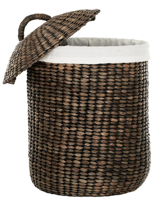 MUST Living Laundry basket Tahiti BLACK WASH,48/55xØ40 cm