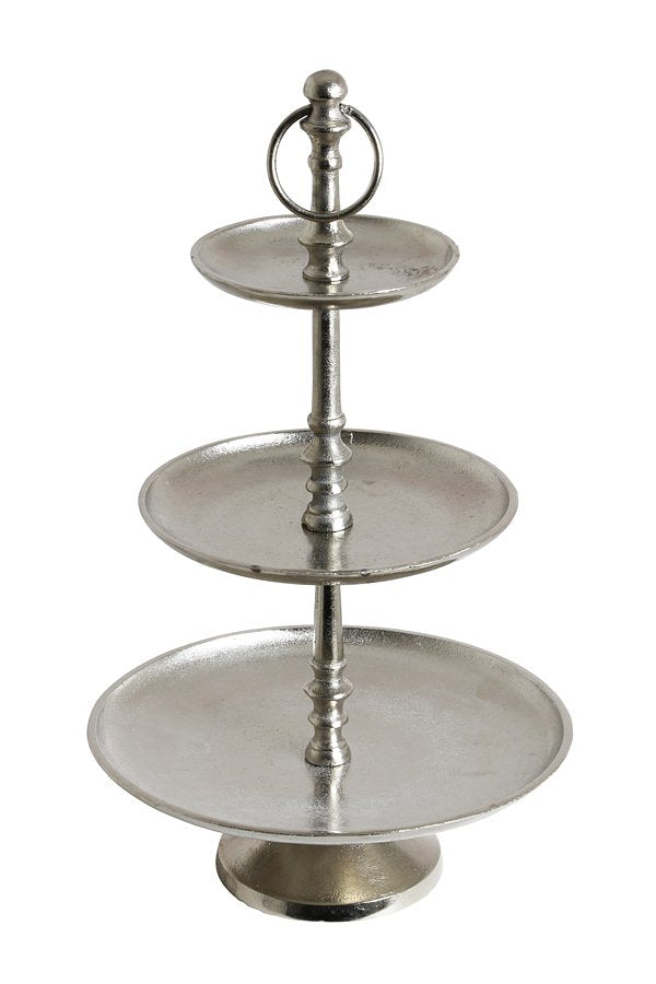 Light&living Etagere 3 laags Ø30x35 cm ODDA ruw nikkel