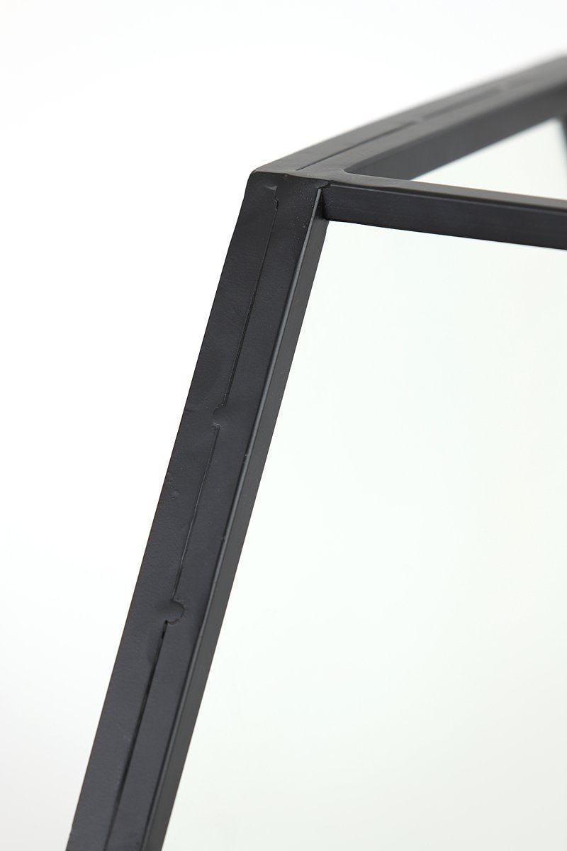 Light&living Wandrek+spiegel 57x25,5x50 cm HUAL mat zwart
