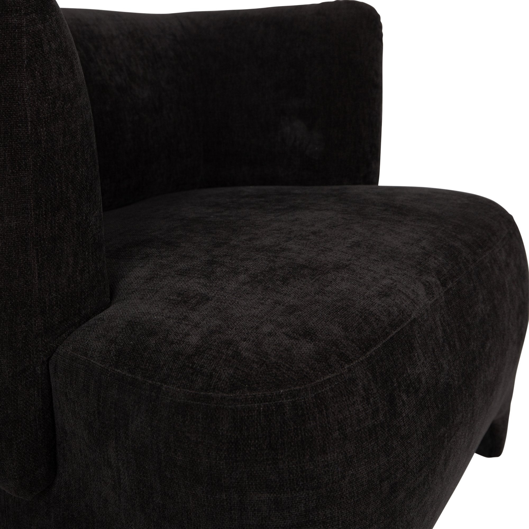 PTMD Damin Anthracite linen velvet look fauteuil