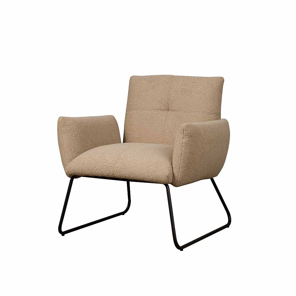 Tower living Dante coffeechair - fabric Teddy MJ8-3 Light brown