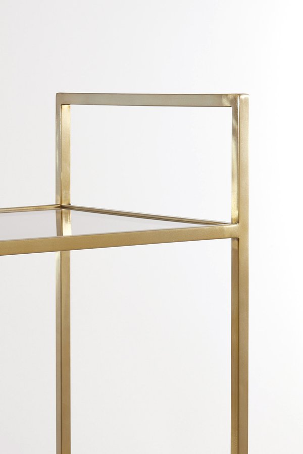 Light&living Kast open 5L 110x40x180 cm MARIKI glas bruin-licht goud