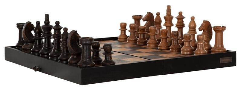 MUST Living Chess Board Karpov,10x60x30 cm, recycled teakwood