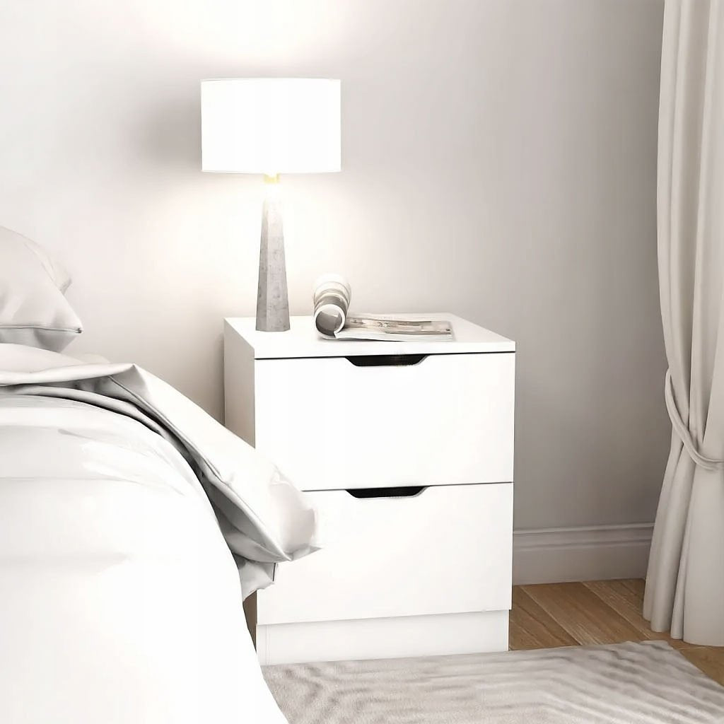 Wit nachtkastje met lades - 50 x 40 x 40 cm