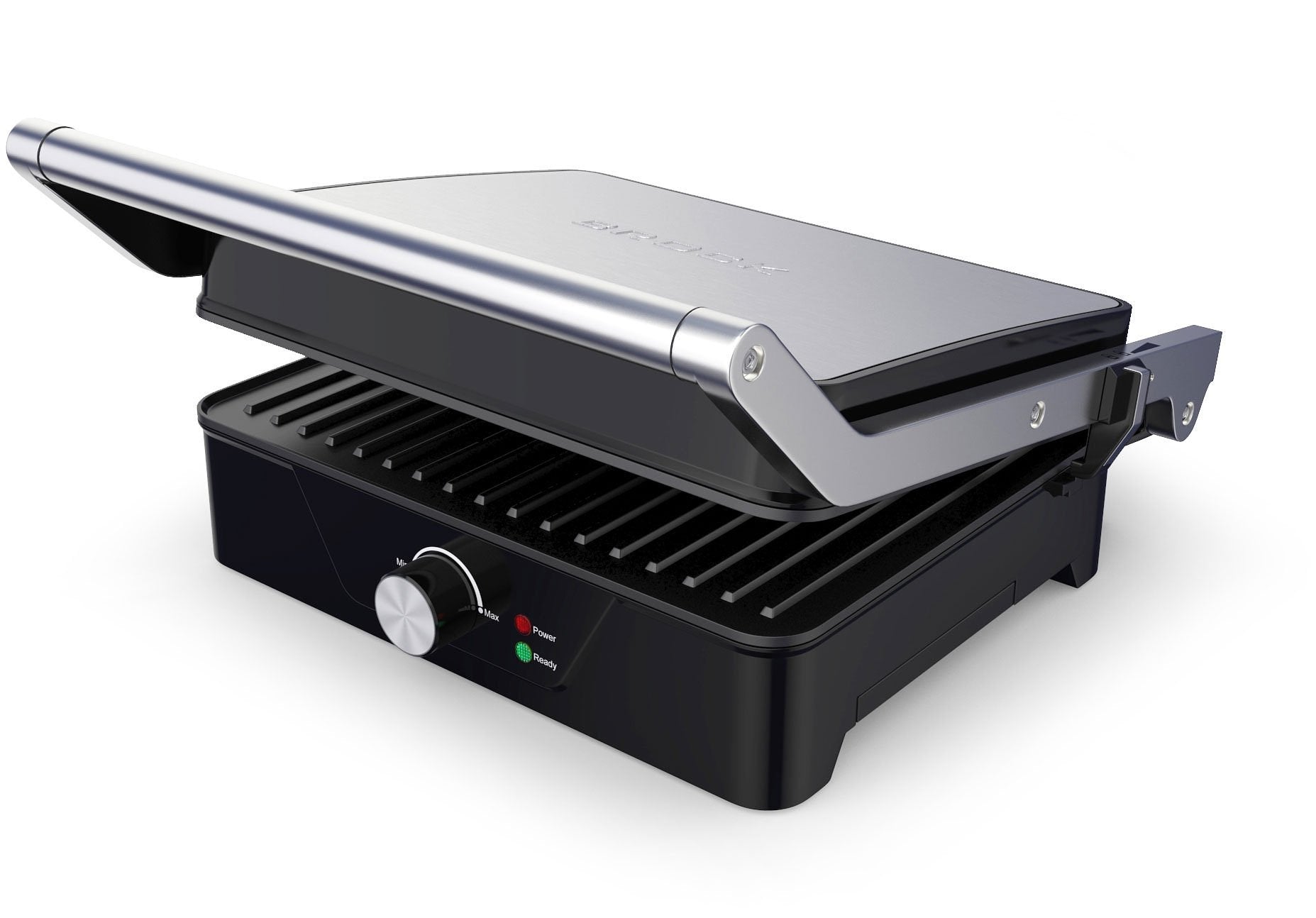 BROCK Electronics Contactgrill HCG 5000 SS (2000W, Anti-aanbaklaag, RVS)