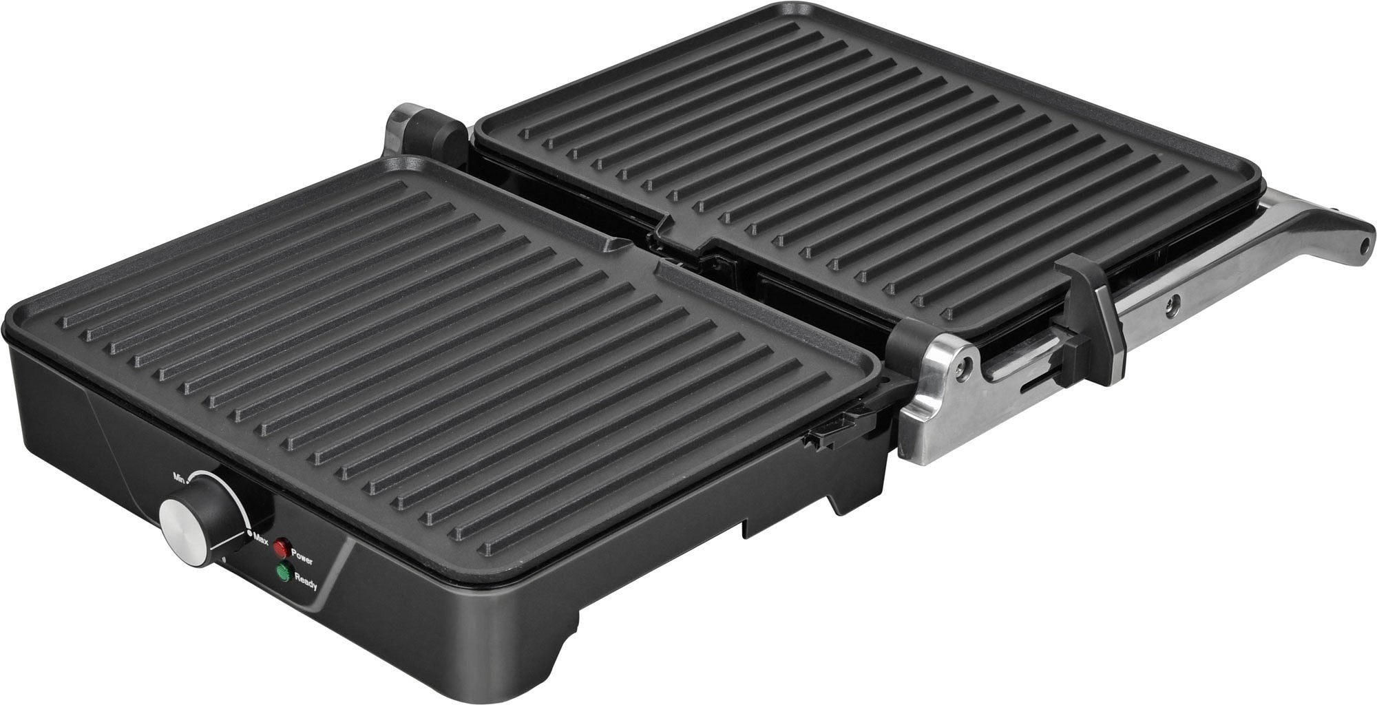 BROCK Electronics Contactgrill HCG 5000 SS (2000W, Anti-aanbaklaag, RVS)