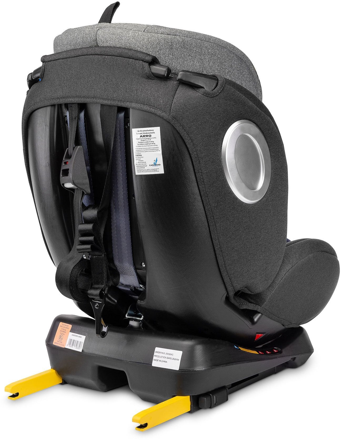 Caretero Arro Autostoel met Isofix (Grijs, 360° draaibaar, 0-36 kg)