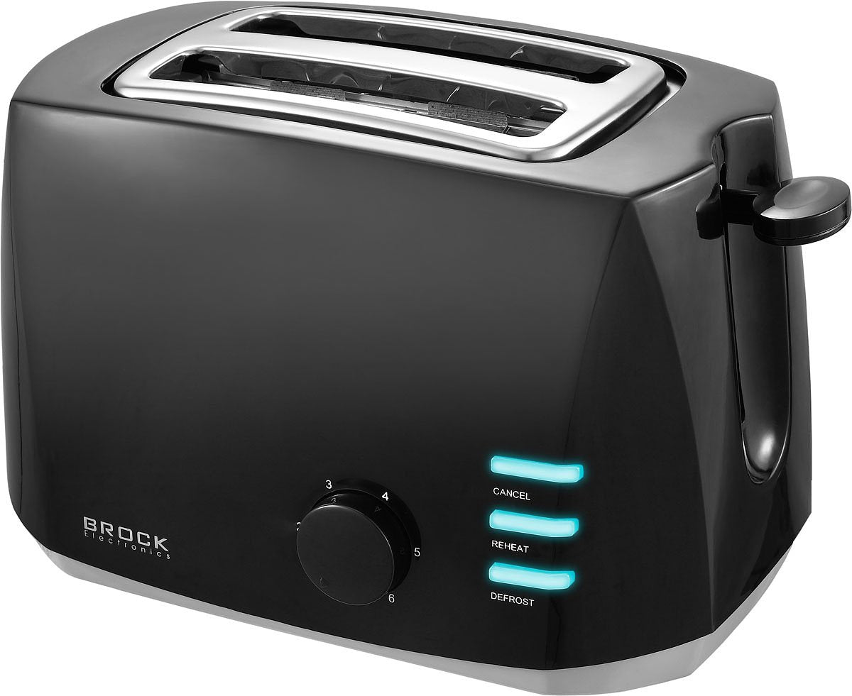 BROCK Electronics Broodrooster BT 1005 BK (6 standen, Ontdooifunctie, Zwart)