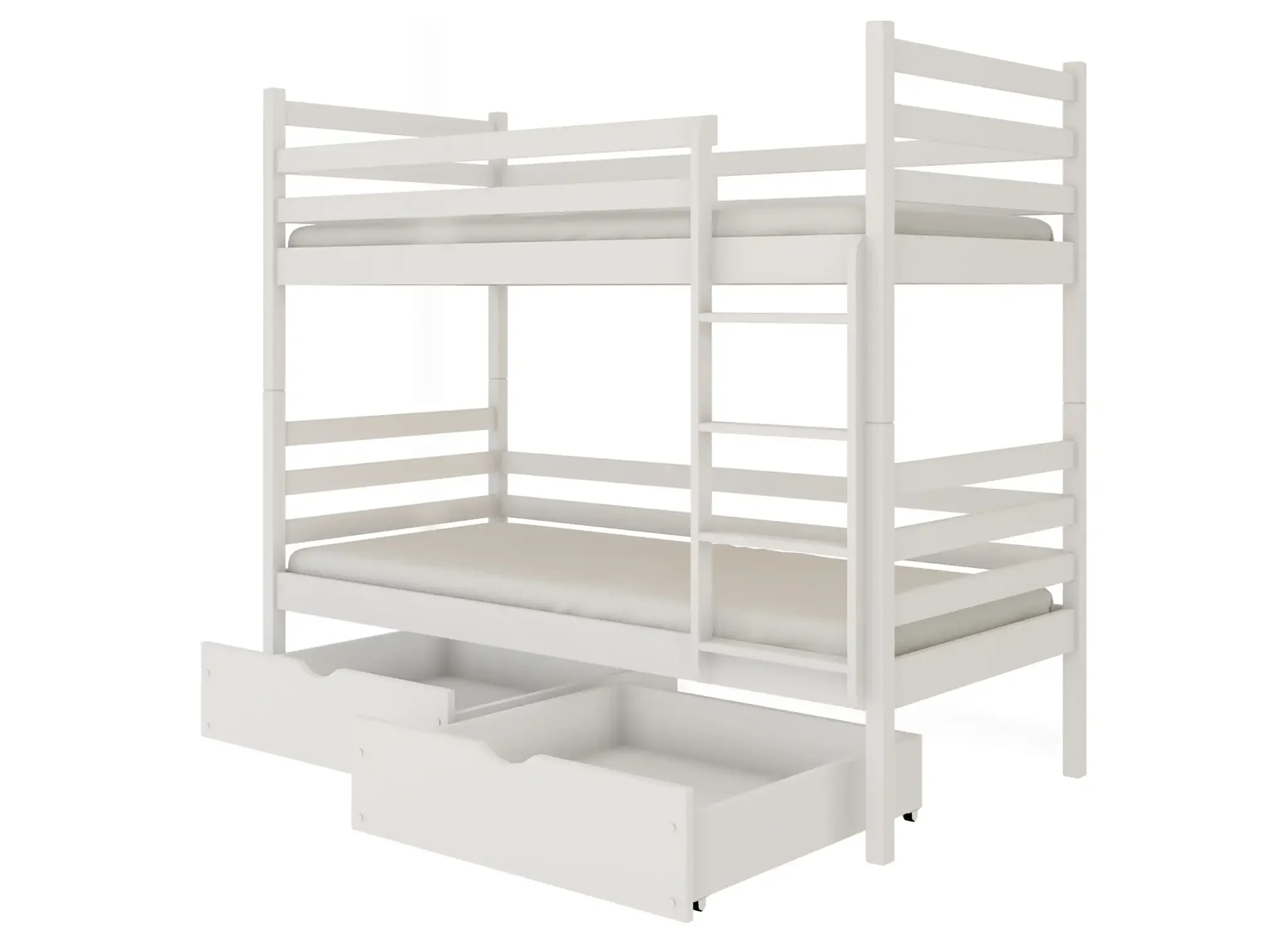 Stapelbed NEMO - 80x180 cm - te splitsen tot 2 bedden - wit