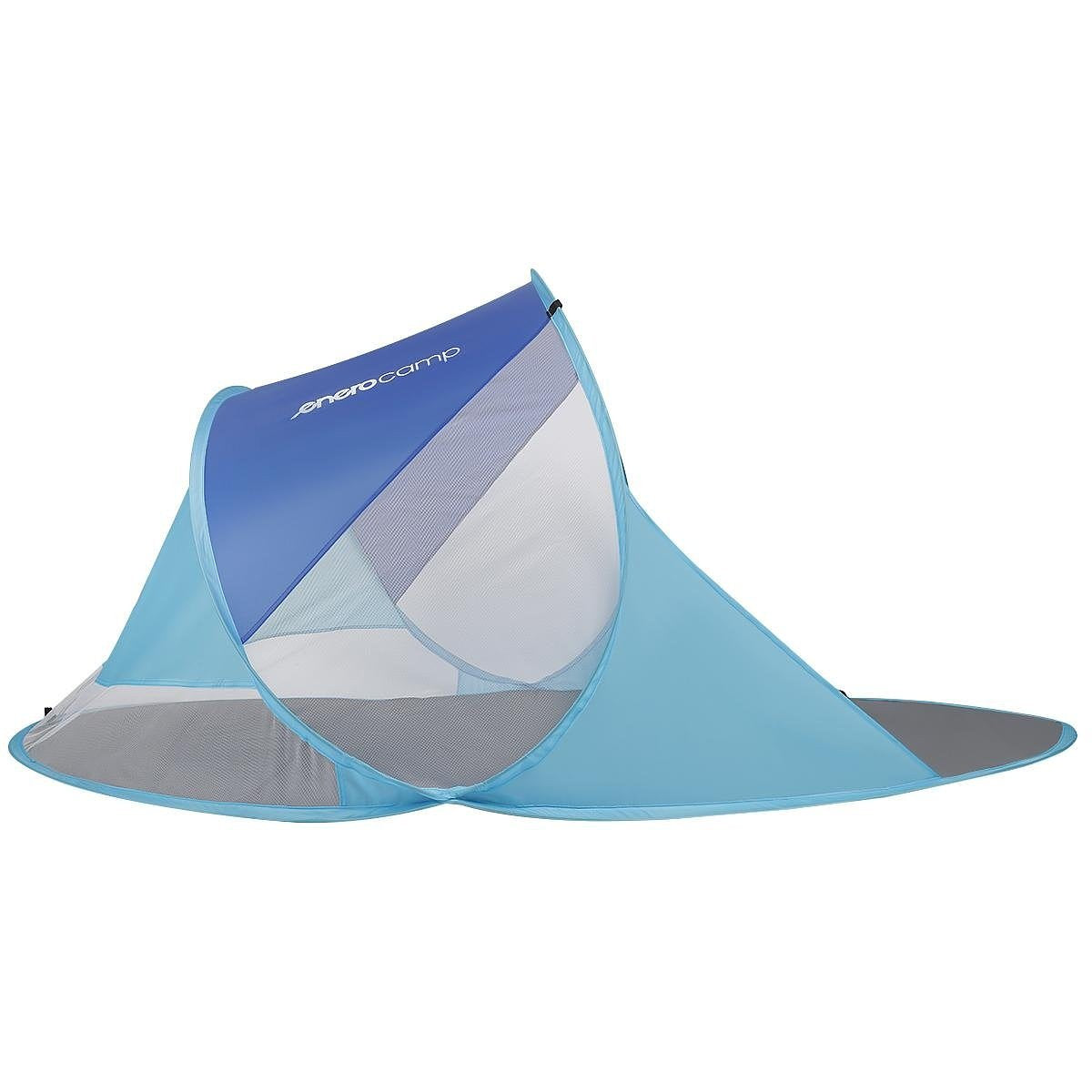 Pop-up strandtent - blauw - zelfuitklappend - 190x120x90/70cm