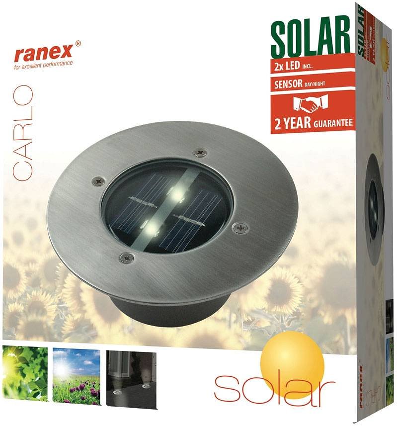 Ranex Carlo LED Solar Grondspot - Rond