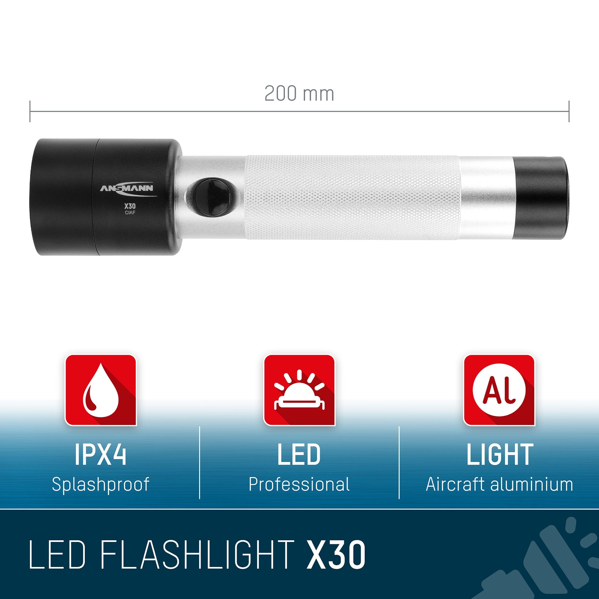 Ansmann LED Zaklamp X30